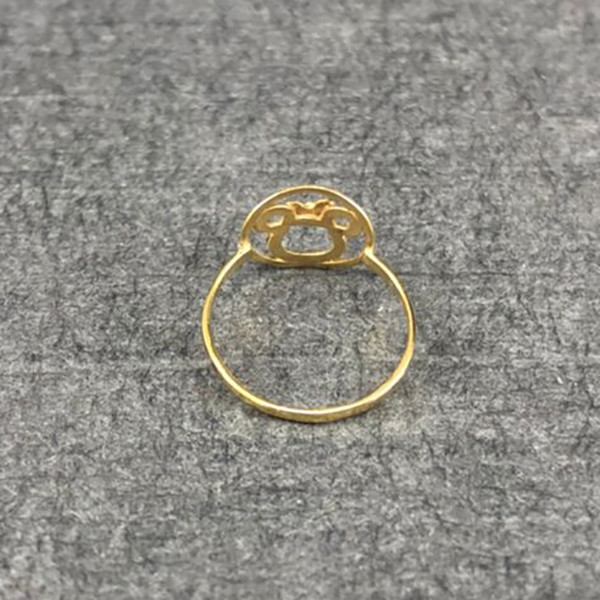 انگشتر طلا 18 عیار دخترانه دوست خوب مدل dk320