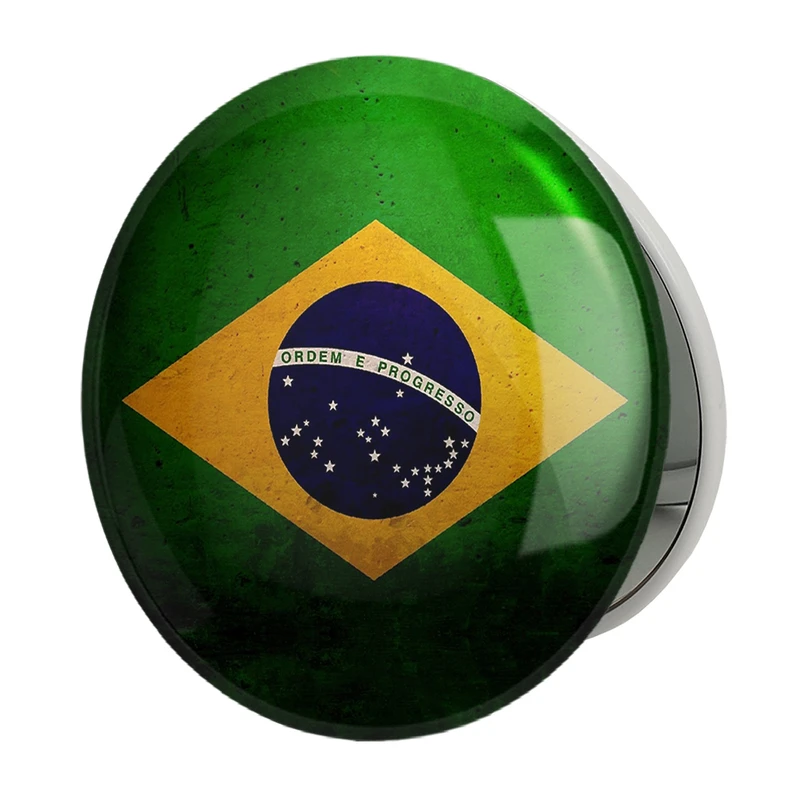 آینه جیبی خندالو طرح تیم ملی برزیل مدل تاشو کد 2015 