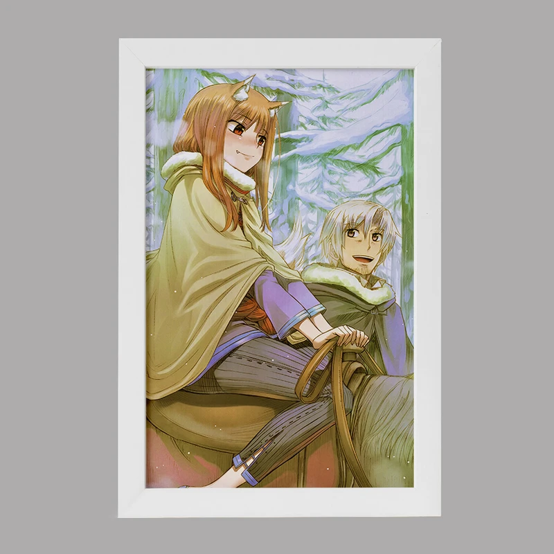 تابلو خندالو مدل هولو و کرافت انیمه ادویه و گرگ کد 36157