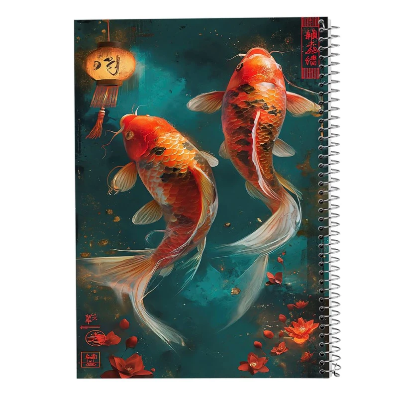 دفتر ژورنال نویسی 50 برگ مدوپد مدل نقطه ای طرح ماهی کد DF16012