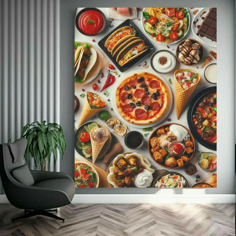 تابلو بوم طرح مخمل خوراکی و تنقلات کد GR1775