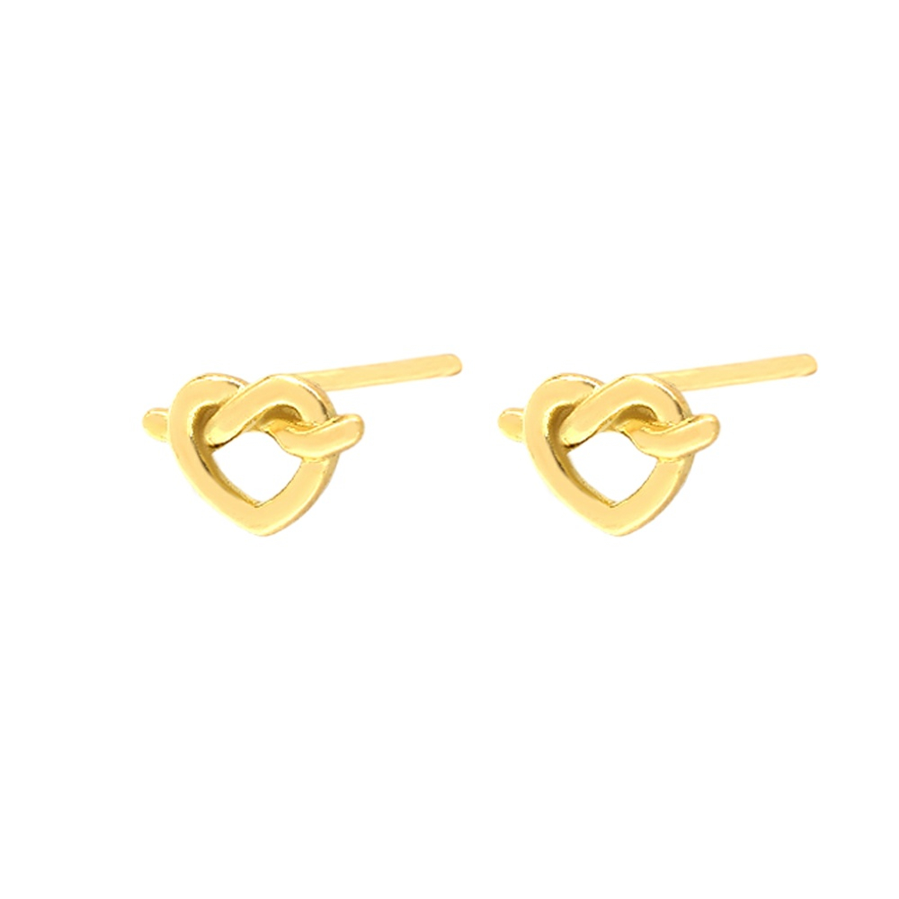 گوشواره طلا 18 عیار زنانه ماوی گالری مدل قلب گره