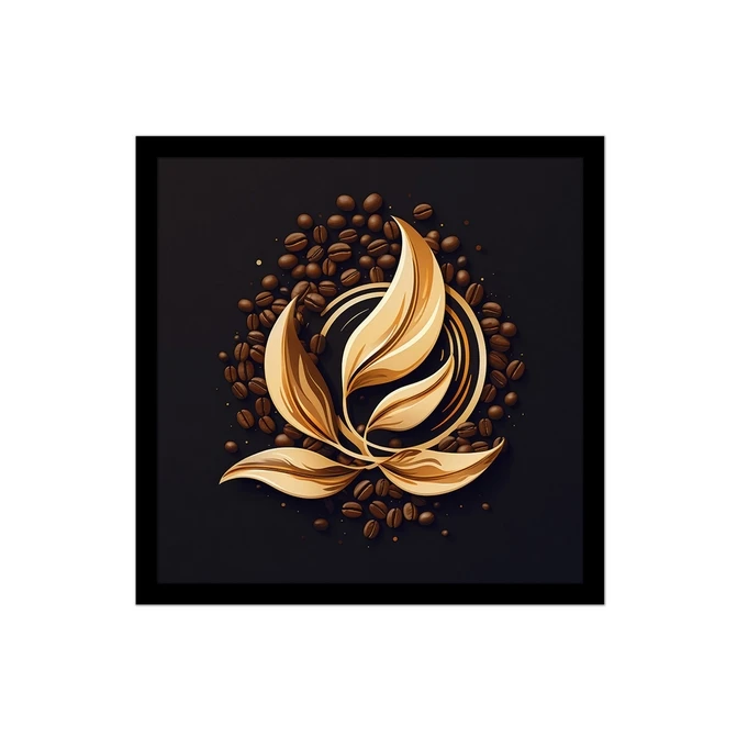 تابلو نوری بکلیت طرح لوگو کافه و دانه قهوه مدل لایت باکس B-MID-20506