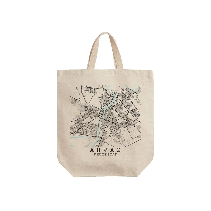 ساک خرید ترمه طراحان ایده مدل نقشه شهر اهواز کد map0507 - S