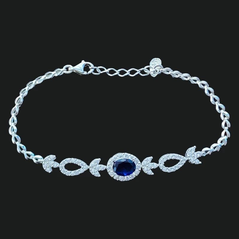 دستبند نقره زنانه مسعود جلالی نقره کار مدل 30606 - - 1