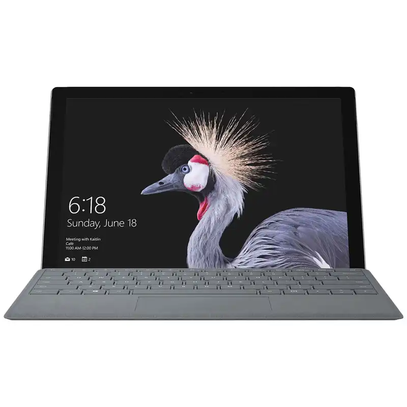تبلت مایکروسافت مدل Surface Pro 2017 - A به همراه کیبورد سیگنیچر رنگ پلاتینیوم و کیف چرم صنوبر  - ظرفیت 128 گیگابایت