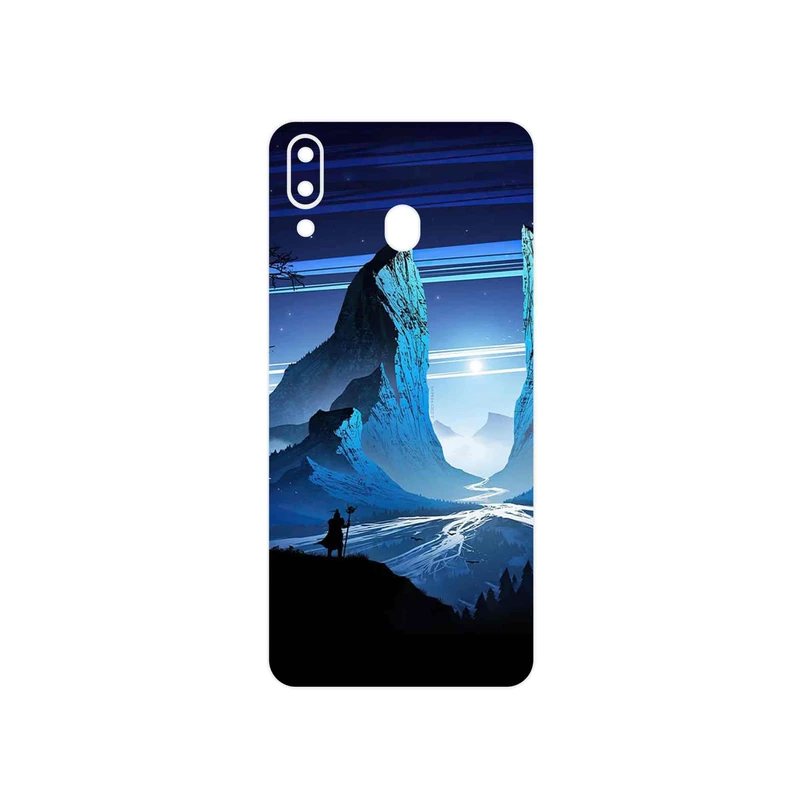 برچسب پوششی ماهوت مدل Blue Mountains Digital Art مناسب برای گوشی موبایل سامسونگ Galaxy M20
