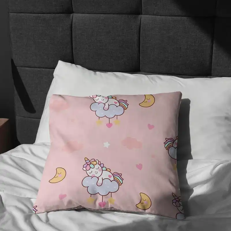 پارچه ملحفه پارچه باما مدل مخمل طرح یونیکورن کد 5011342