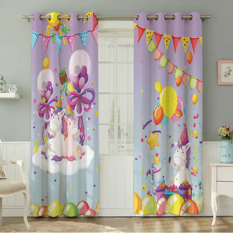 پرده نیروانا طرح کودک مدل مخمل کد 4982سایز 140×280 سانتی متر