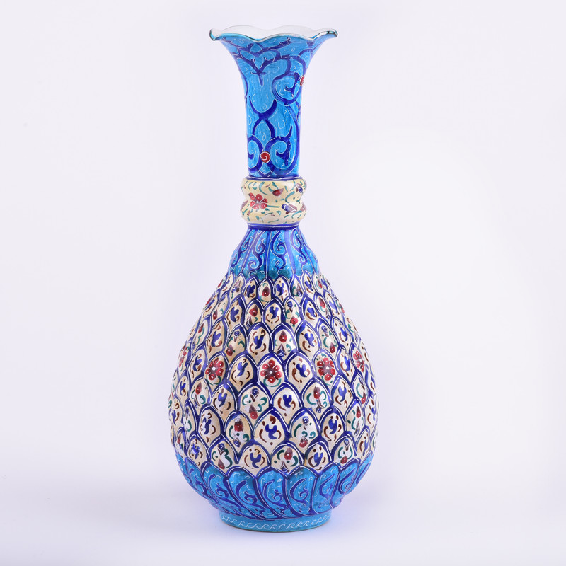 گلدان میناکاری طرح اسلیمی کد 2008