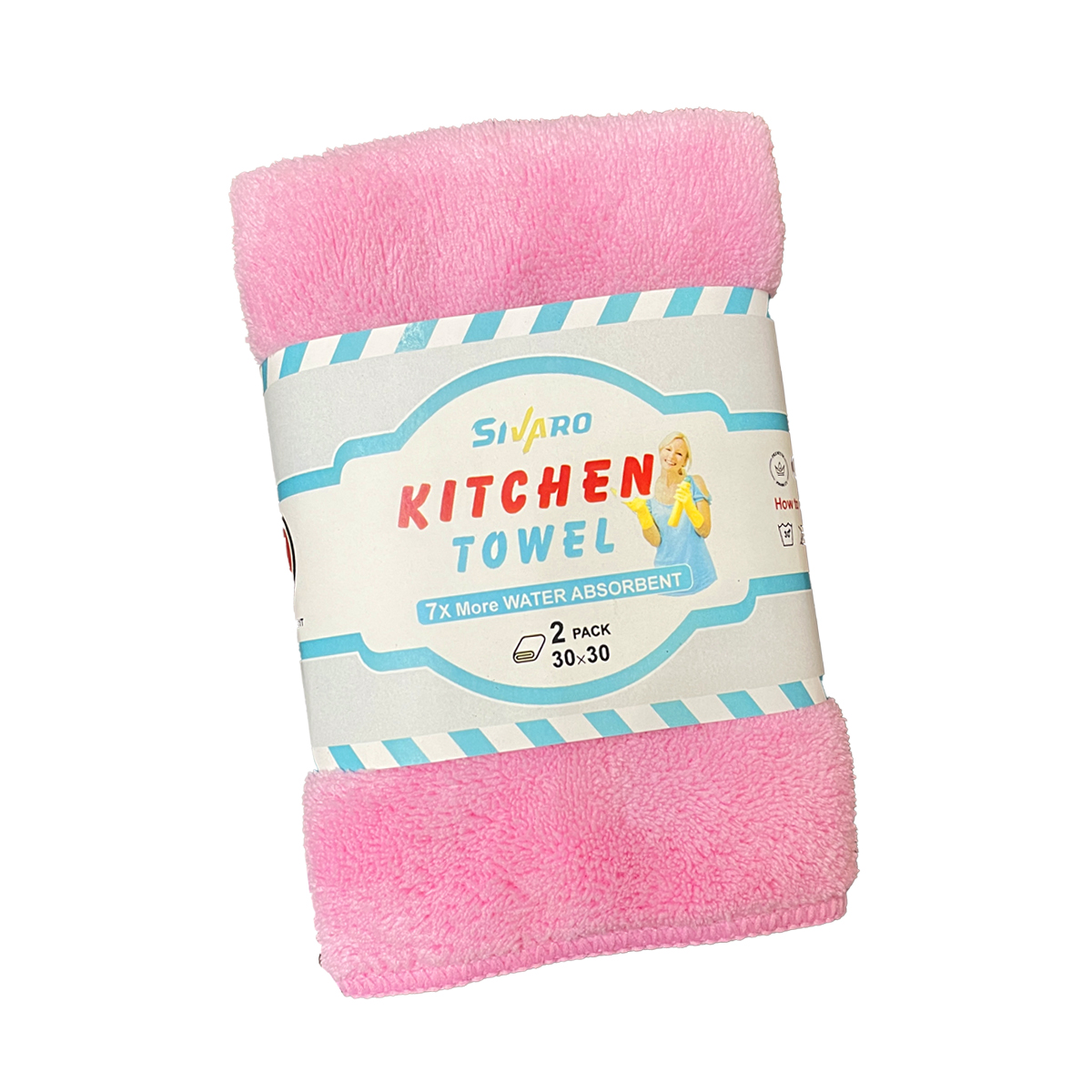 دستمال نظافت سیوارو مدل kitchen Towel  بسته دو عددی