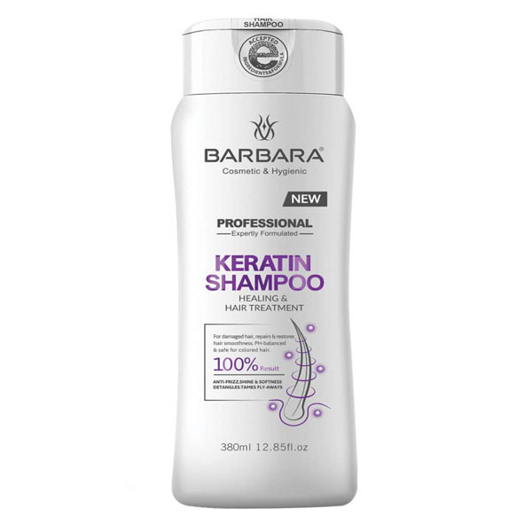 شامپو مو باربارا مدل KERATIN THERAPY حجم 380 میلی لیتر
