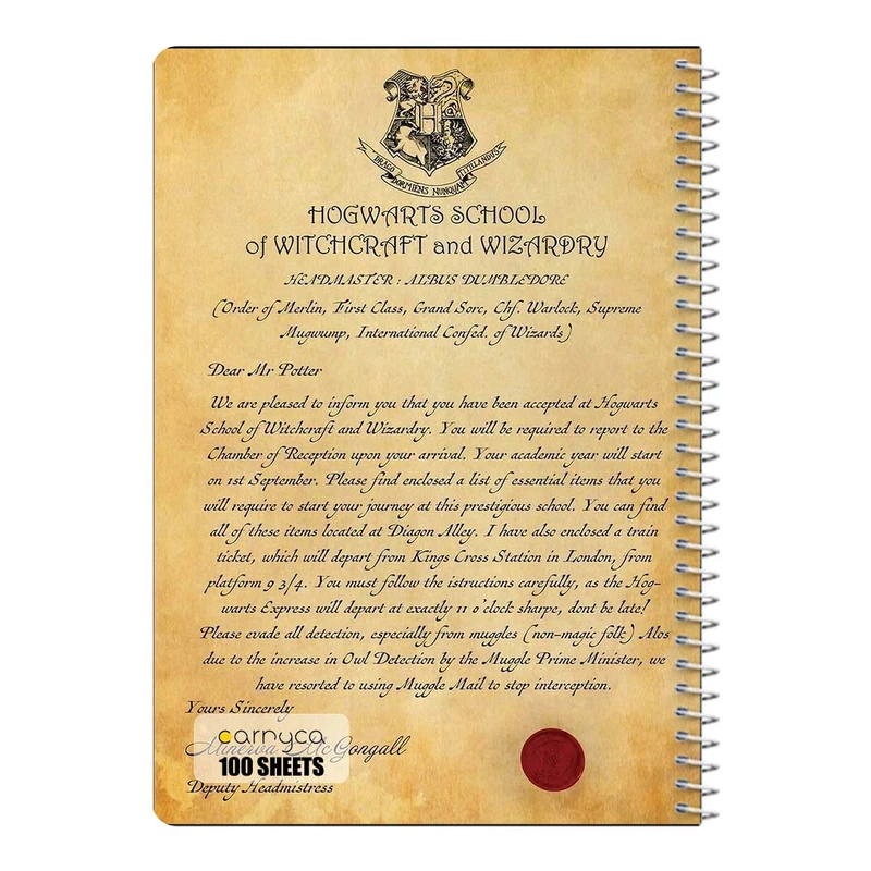 دفتر مشق 100 برگ سیمی کارنیکا طرح هری پاتر Harry Potter کد 20326