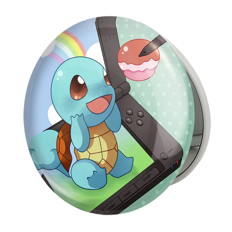 آینه جیبی خندالو طرح اسکوئرتل انیمه پوکمون مدل تاشو کد 17321 