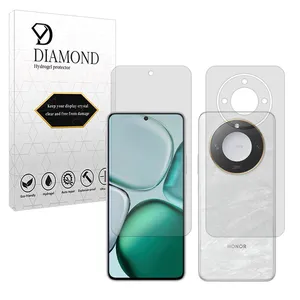 Diamond Tough model transparent screen protector suitable for Honor X9c Smart mobile phone along with the back protector