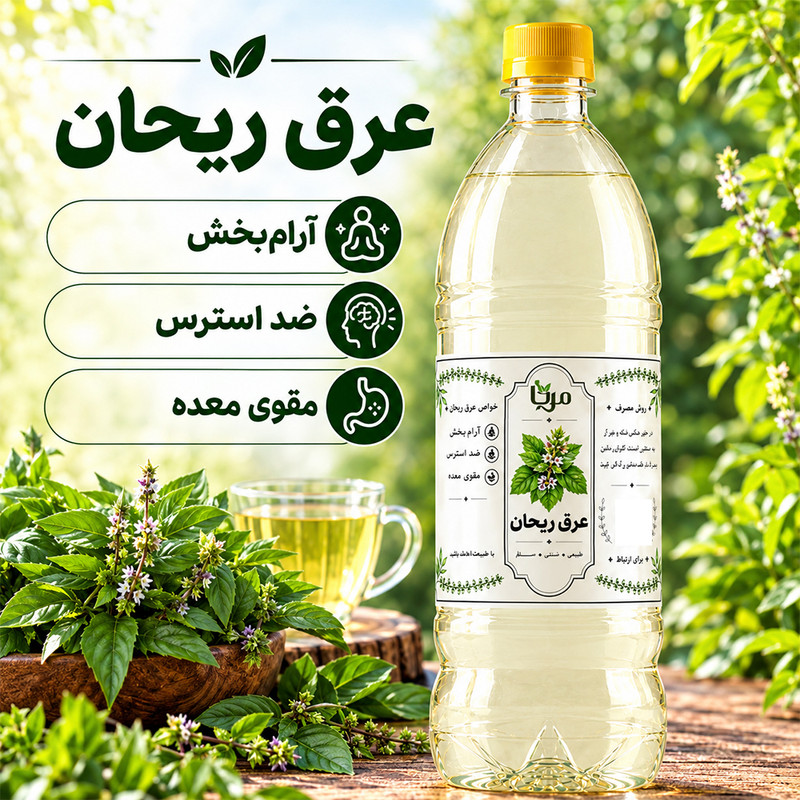عرق ریحان مِرنا - 1 لیتر 