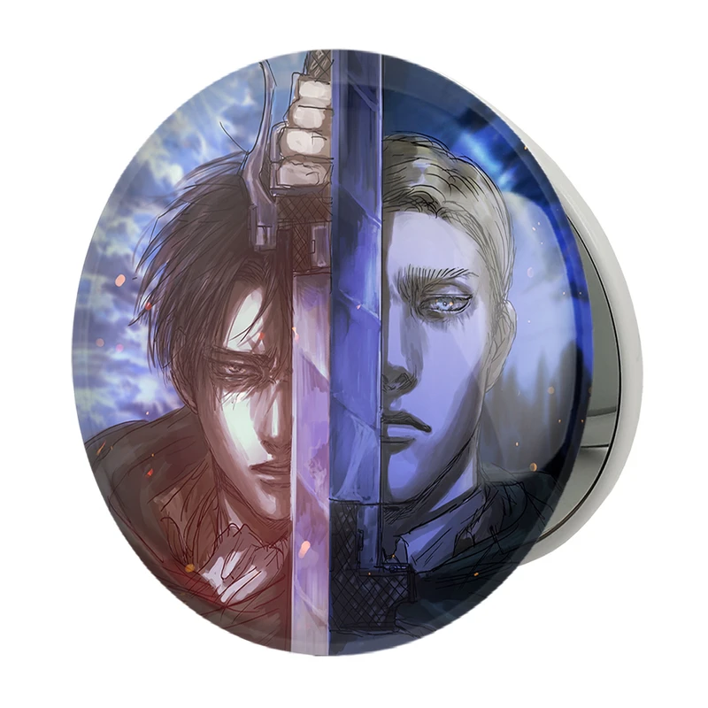 آینه جیبی خندالو طرح اروین و لیوای انیمه اتک آن تایتان Attack on Titan مدل تاشو کد 11050 