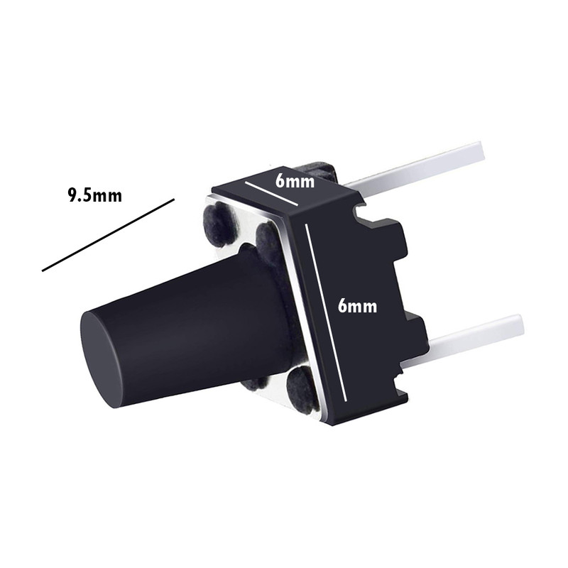 میکرو سوئیچ مدل Vertical-6×6×9.5-2P بسته 2 عددی