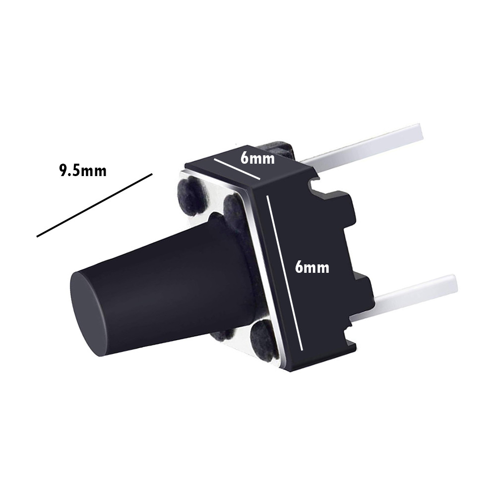 میکرو سوئیچ مدل Vertical-6×6×9.5-2P بسته 5 عددی