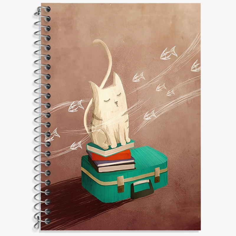 دفتر لغت 50 برگ خندالو طرح گربه (Cat) کد N5676