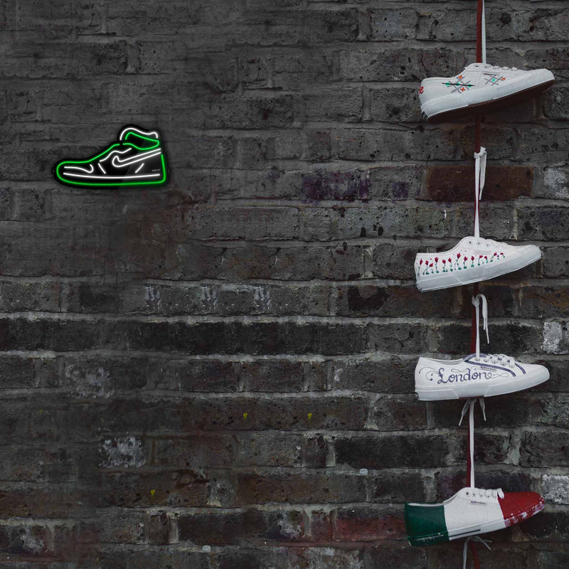 چراغ دیواری نئون دیزاین مدل Shoes-BL_GR