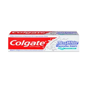 خمیر دندان کلگیت سری max white مدل whitening stripes حجم 100 میلی لیتر