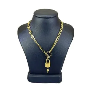 گردنبند زنانه مدل قفل و کلید کد 96853