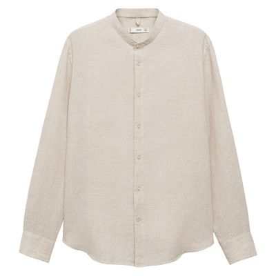 پیراهن آستین بلند یقه دیپلمات مردانه مانگو مدل SA343CHE