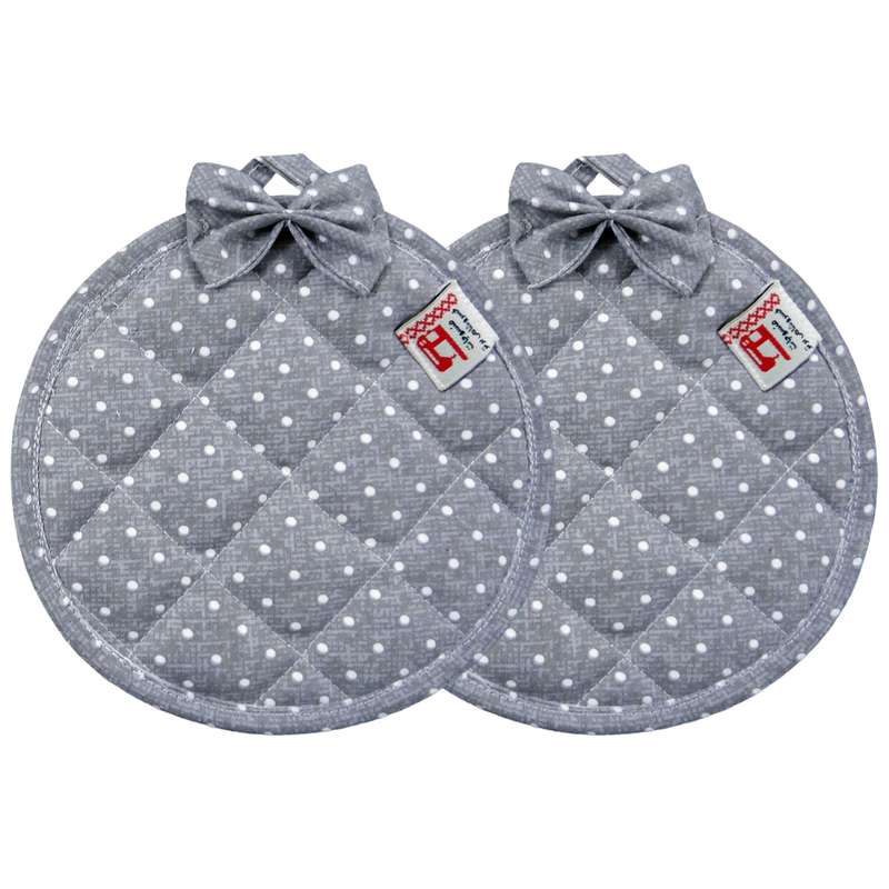 دستگیره منسوجات خسروشاهی برتر مدل گرد طرح خالدار کد DGM176 بسته 2 عددی