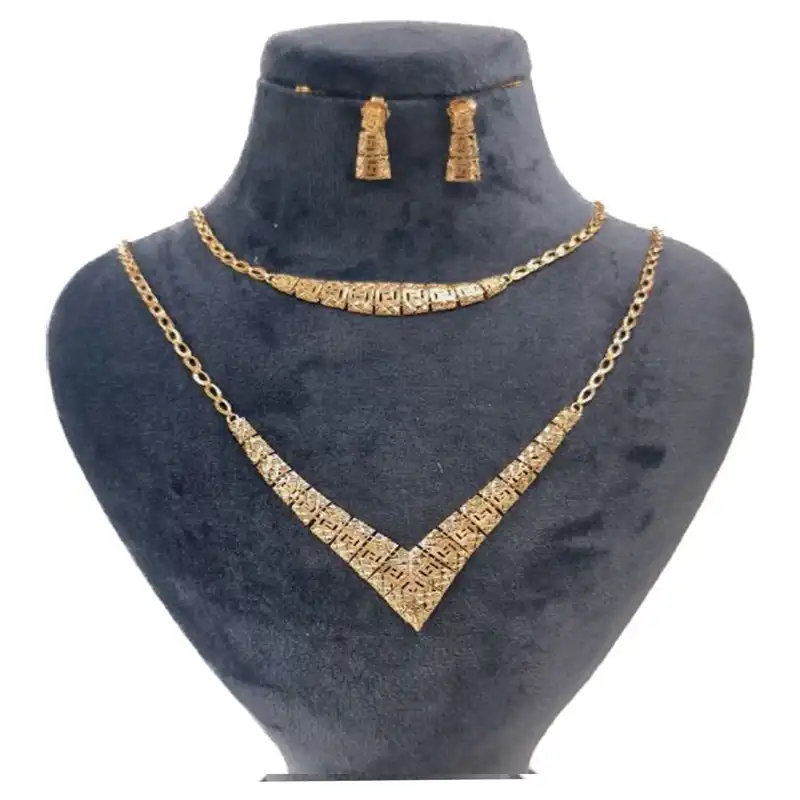 نیم ست طلا 18 عیار زنانه گالری یارطلا مدل تراش ملانیا کد SR166-G