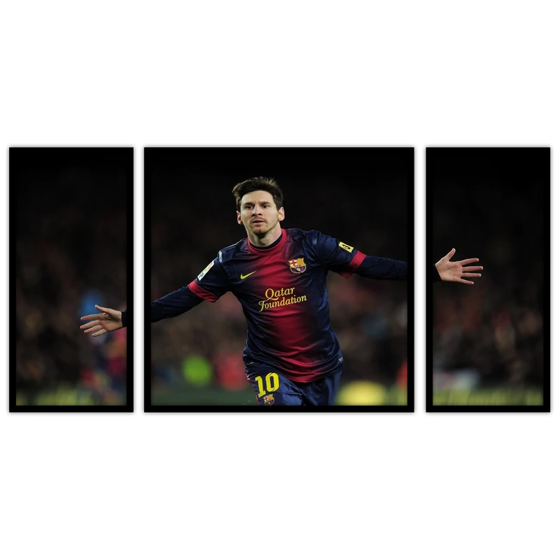 تابلو بکلیت طرح ورزشی و فوتبالی مسی  مدل B-bu3607 مجموعه 3 عددی