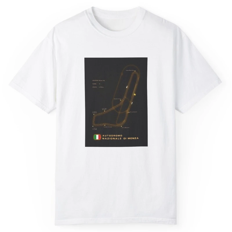 تی شرت آستین کوتاه زنانه مدل نقشه پیست مسابقات فرمول 1
