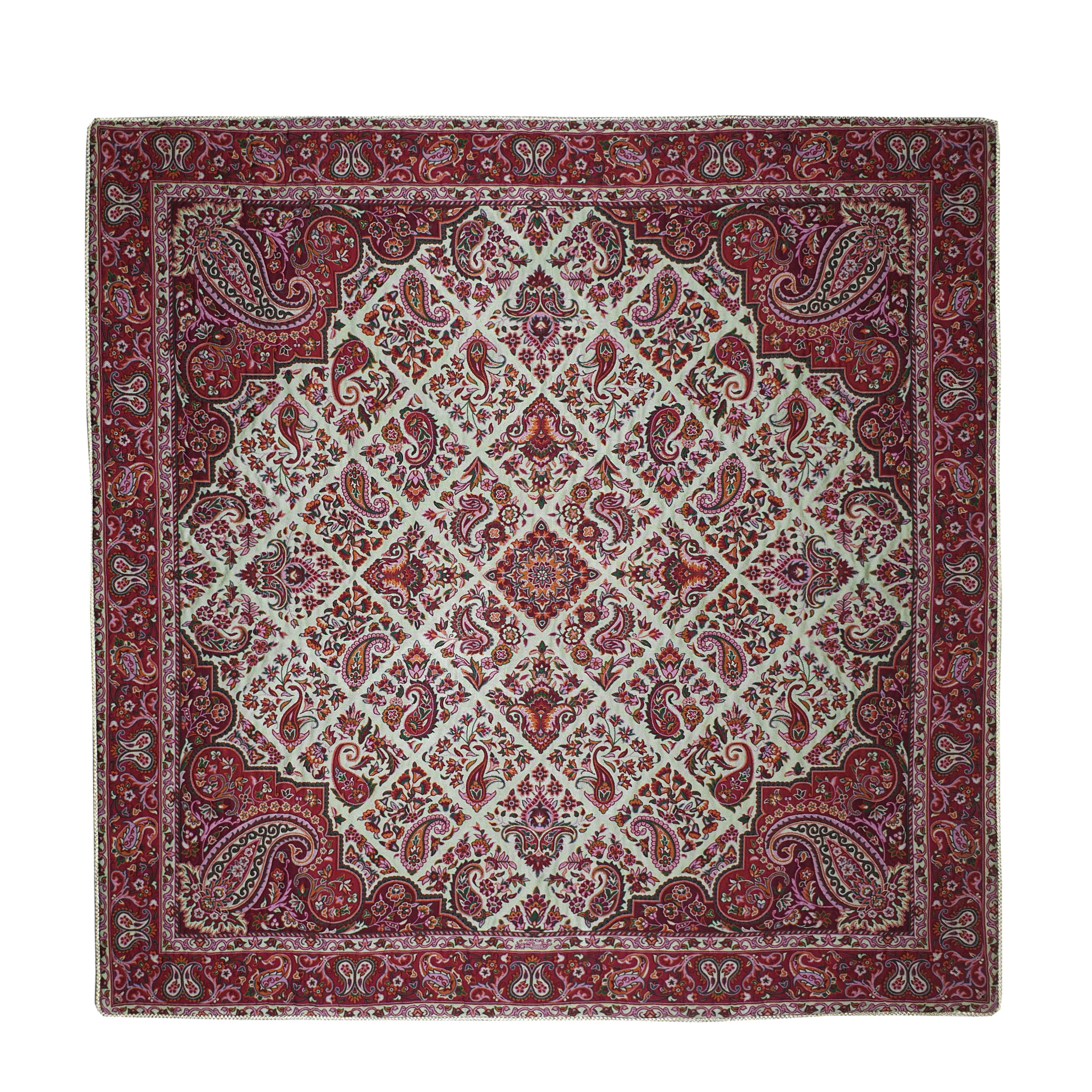 رومیزی ترمه مدل خشتی کد ZS1-1