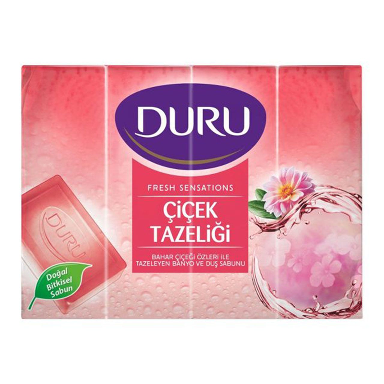 صابون شستشو دورو مدل Cicek Tazeligi تحت لیسانس وزن160 گرم بسته 4 عددی -  - 1