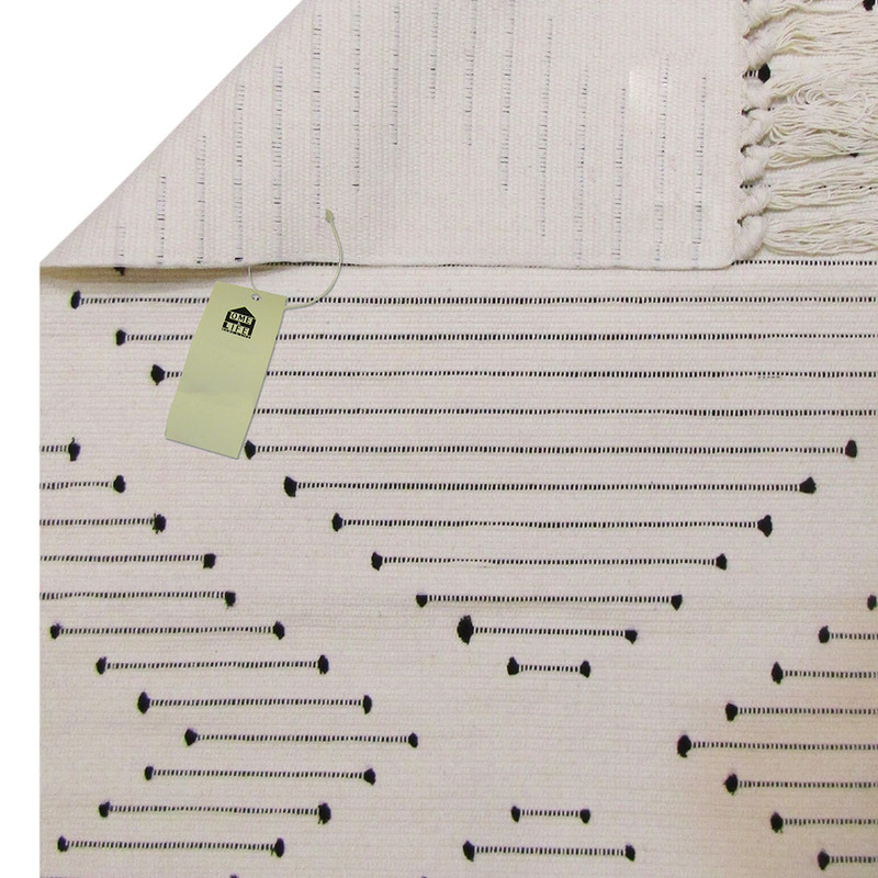 گلیم ماشینی هوم اند لایف مدل ماردین طرح خطوط کد 490003