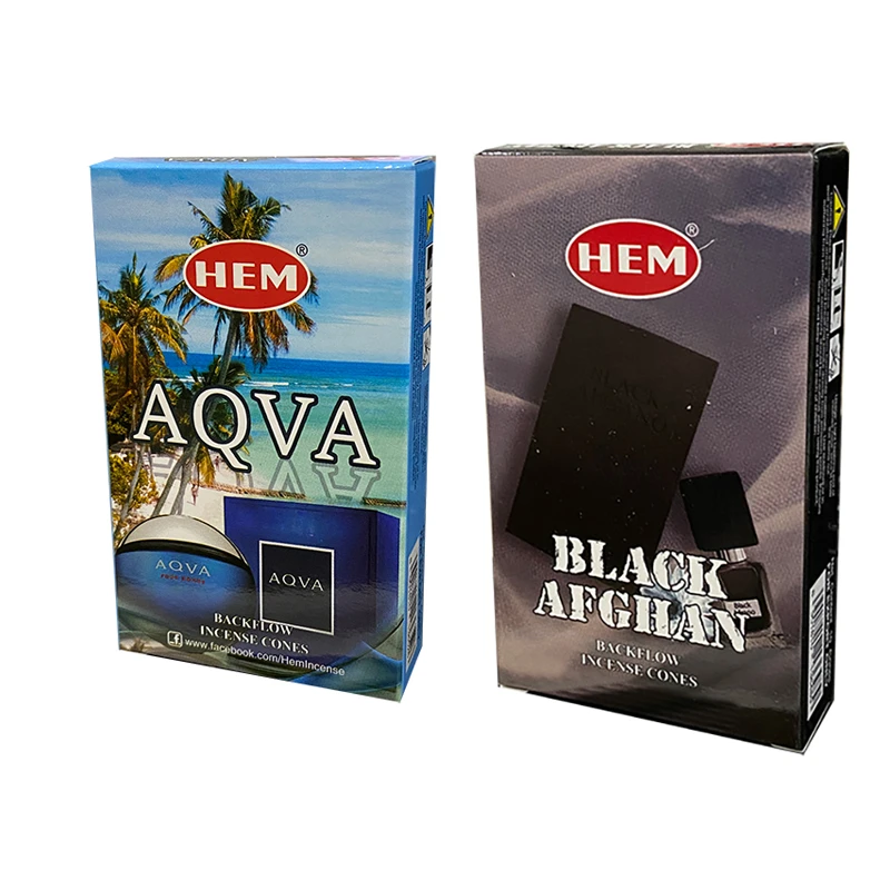 عود هم مدل آبشاری رایحه آکوا و بلک افغان دو بسته 10 عددی