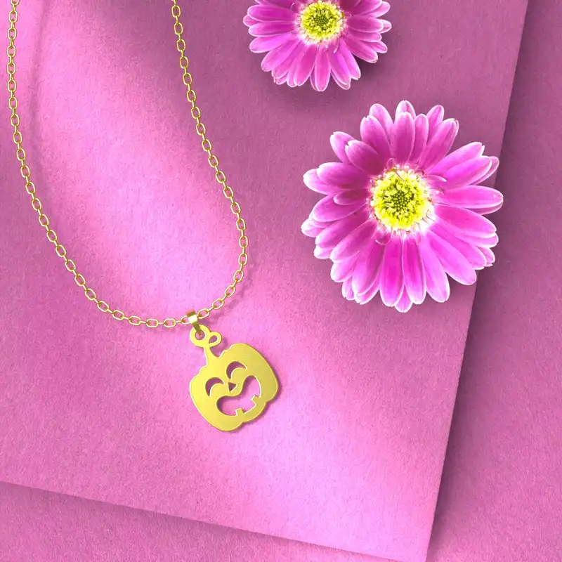 گردنبند طلا 18 عیار زنانه مدوپد مدل هالووین کد G3-1-1172