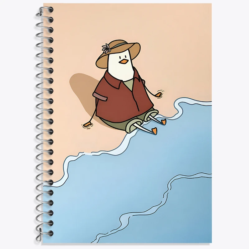 دفتر زبان 50 برگ خندالو مدل سه خط طرح اردک خنگ کد N4382