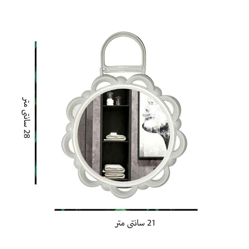 عکس شماره 5 : آینه سرویس بهداشتی مدل گل دسته دار کد 1005