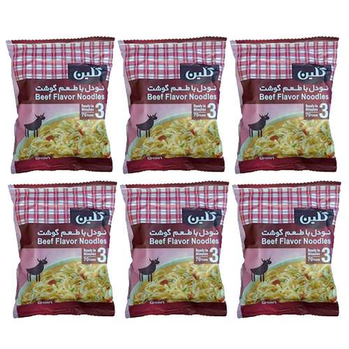 نودل گوشت گلین - 70 گرم بسته 6 عددی