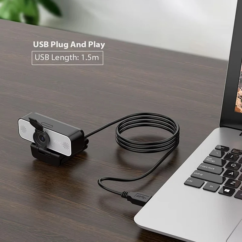 عکس شماره 9 : وب-کم مدل 4k with microphone and privacy