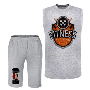 ست تاپ و شلوارک مردانه مدل فیتنس  کد TJA18