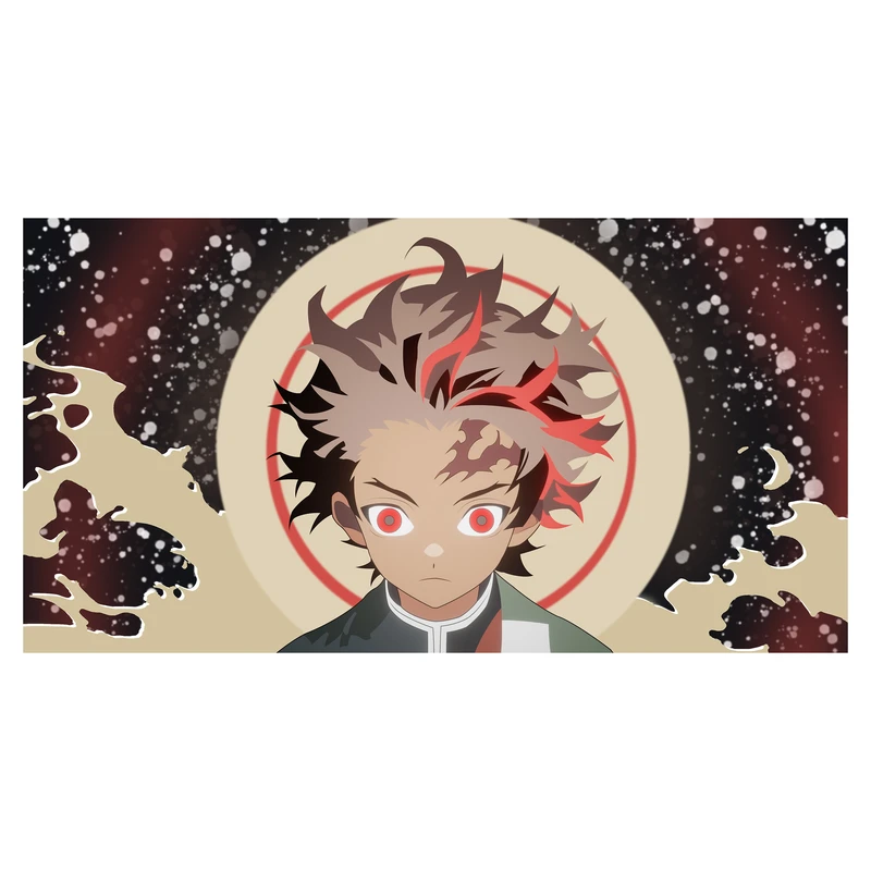 استیکر لپ تاپ و موبایل مدل انیمه طرح شیطان کش کامادو تانجیرو demon slayer kamado tanjiro کد 284