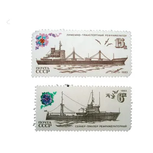 تمبر یادگاری مدل کشتی کد aa-347 مجموعه 2 عددی