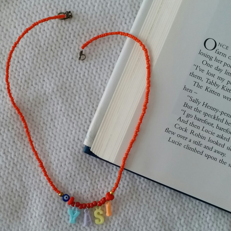 گردنبند دخترانه مدل تابستانی اسم یاسی G1032