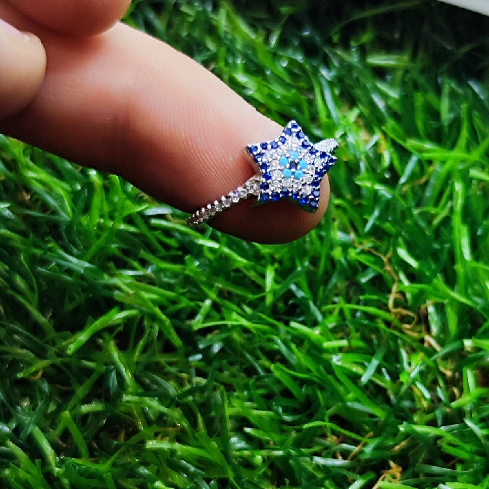 نیم ست نقره زنانه مدل چشم نظر کد 351