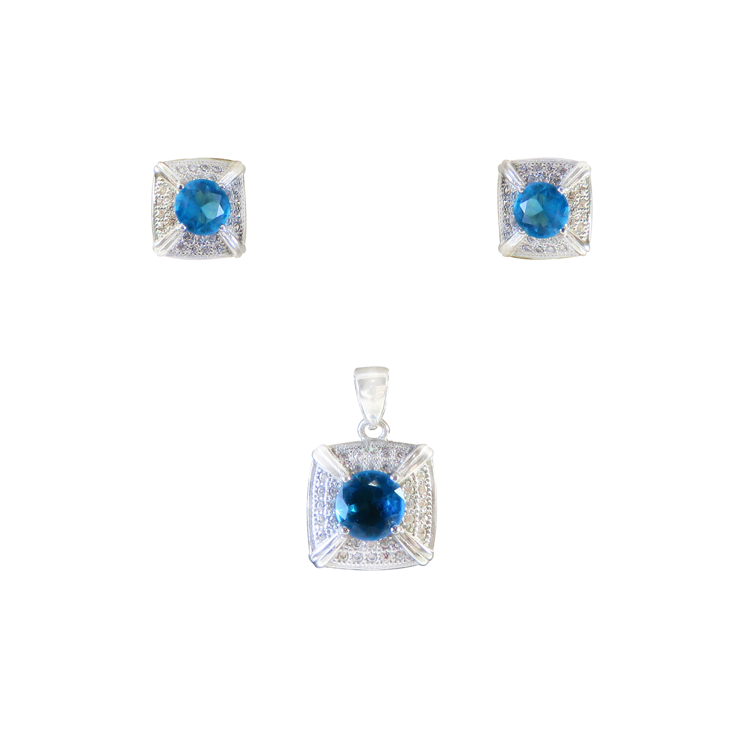 نیم ست نقره زنانه کد 2886