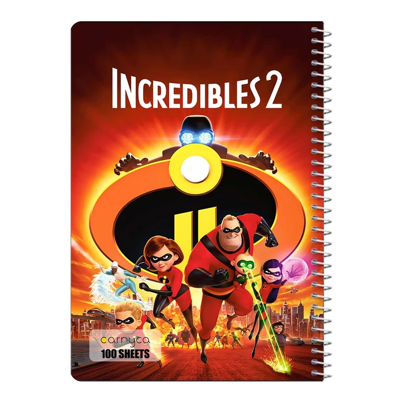 دفتر مشق 100 برگ سیمی کارنیکا طرح شگفت انگیزان The Incredibles کد 24603