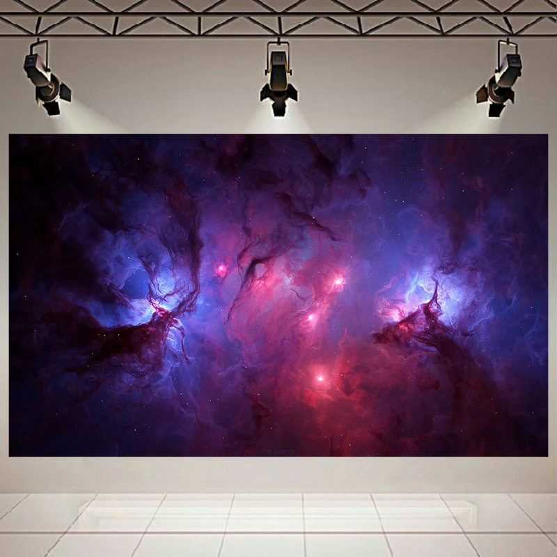 تابلو بوم طرح مخمل  کهکشان و ستارگان مدل Space Layers کد AR3062229