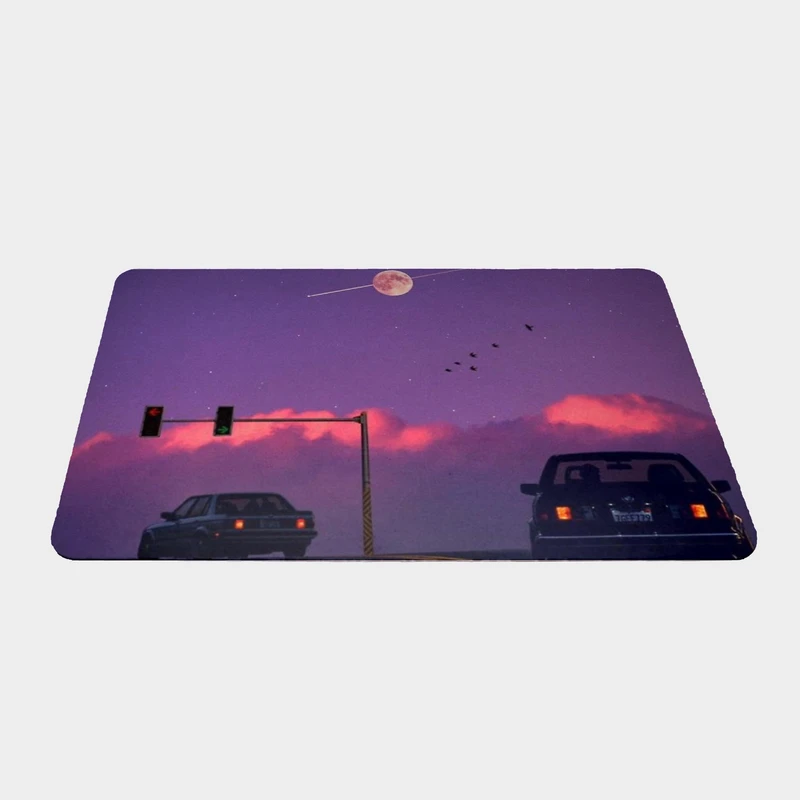 ماوس پد طرح ماشین و ماه سایز 24x37 سانتی متر